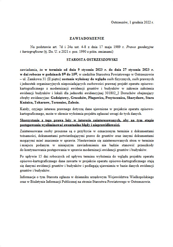 zawiadomienie_Starosty_Ostrzeszowskiego_o_wyłozeniu_projektu_operatu