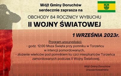 Zdjęcie do Zapraszamy na obchody 84. rocznicy wybuchu II wojny światowej w Torzeńcu!