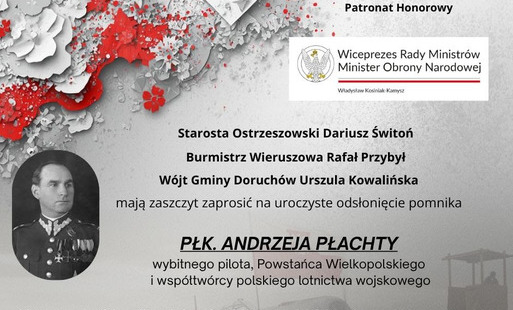 Zdjęcie do Zapraszamy na uroczystość odsłonięcia pomnika płk. Andrzeja Płachty